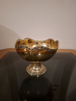 Antique bronze fruit bowl used