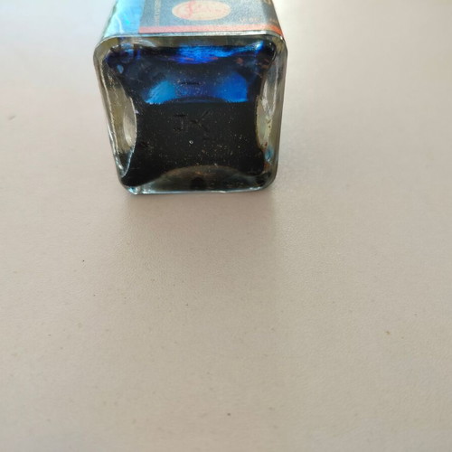 Menounos ink in glass bottle used, 60s-70s era