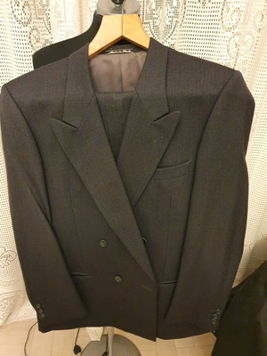 Armani Exchange suit like new with velvet texture