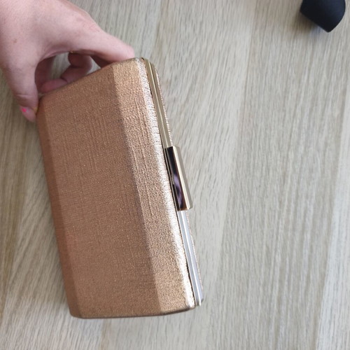 Clutch bag, pink gold, handheld