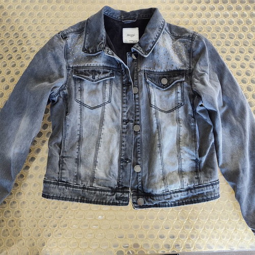Jean jacket Mayoral like new, fleece interior, black, size 164 cm