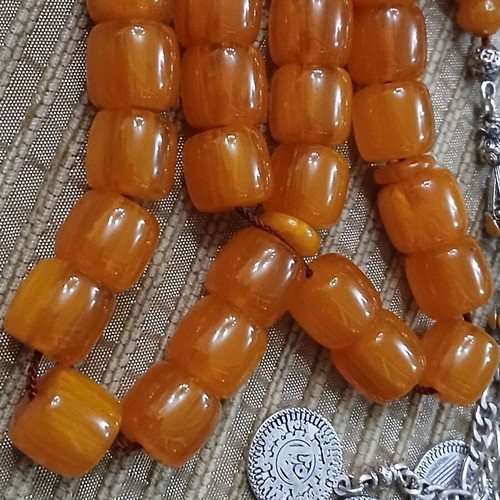 Bakelite komboloi worry beads with metal traditional tassel