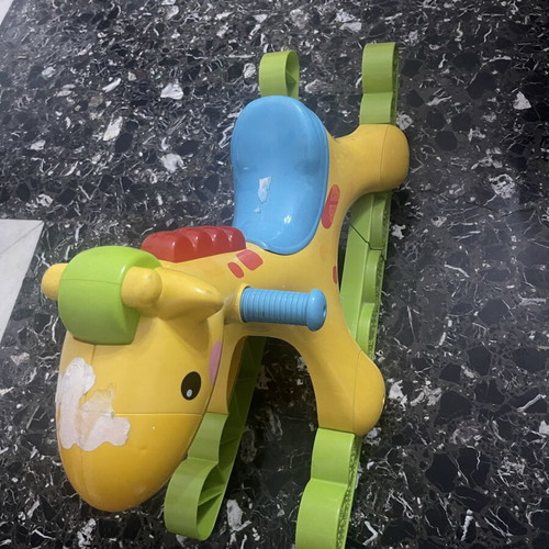 Children's rocking toy used, colorful plastic