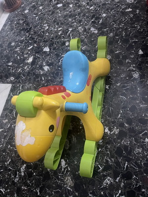Children's rocking toy used, colorful plastic