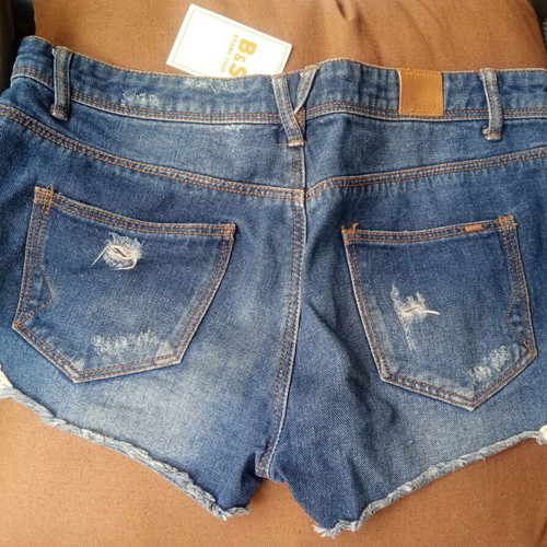 Stradivarius mini denim shorts, blue, size L