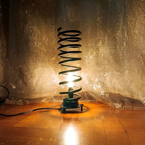 Handmade table lamp made of steel made to order