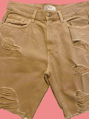 Jean shorts Bershka size M 40 beige like new