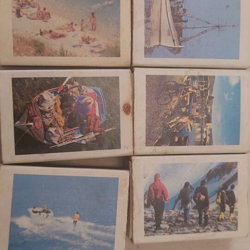 Collectible matchboxes used, Greek Monopoly series E.O.T. set of 8