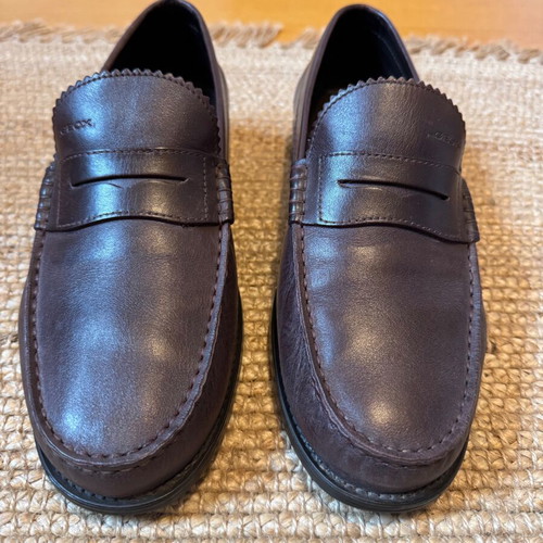 Geox burgundy moccasins used, size 40
