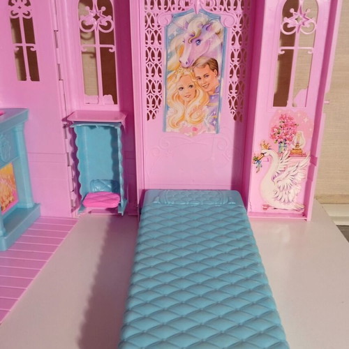 Barbie Fairy Tale Castle Swan Lake used