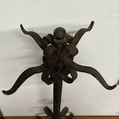 Vintage metal fireplace stand used, length 70cm