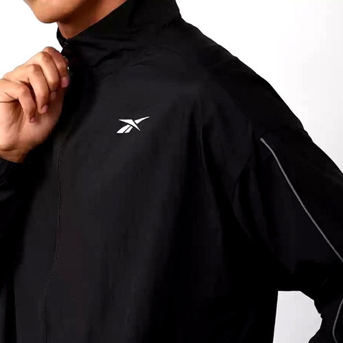 Reebok jacket windbreaker like new, black, size L