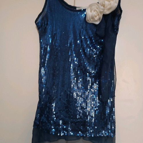 Rinascimento blue blouse with sequins like new, evening wear