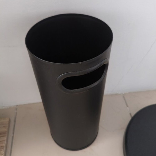 Metal firewood basket for fireplace like new, black