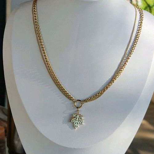 Steel Necklace New, Gold and Silver Color