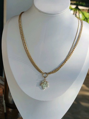 Steel Necklace New, Gold and Silver Color