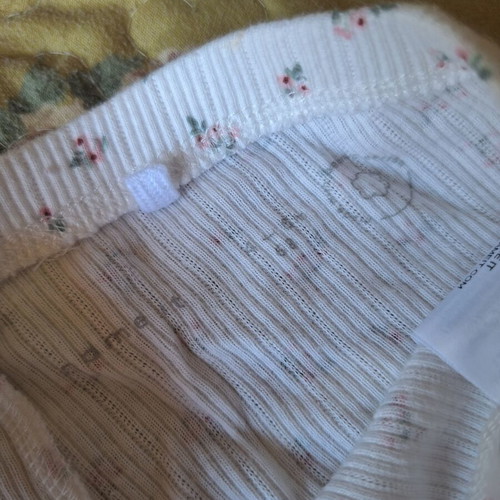 Name It Baby Floral White Cotton Leggings like new