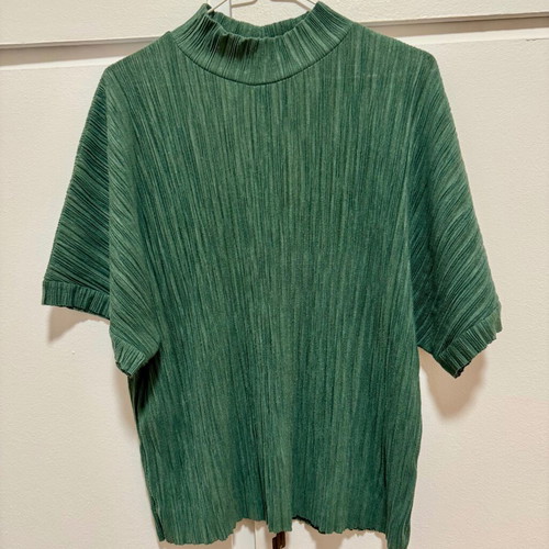 Zara blouse cypress elastic fabric Large like new