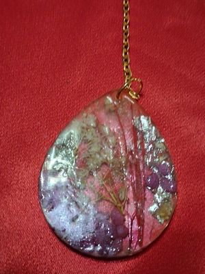 Handmade pendant new with resin