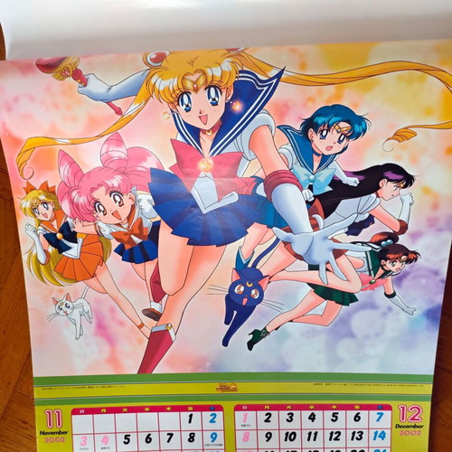 Vintage Anime Wall Calendar 2002 used