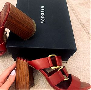 Bourgundy leather mules
