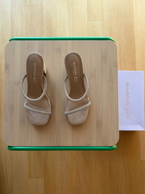 Madden Girl Tilly-R Nude Sandals like new with strass, size 36