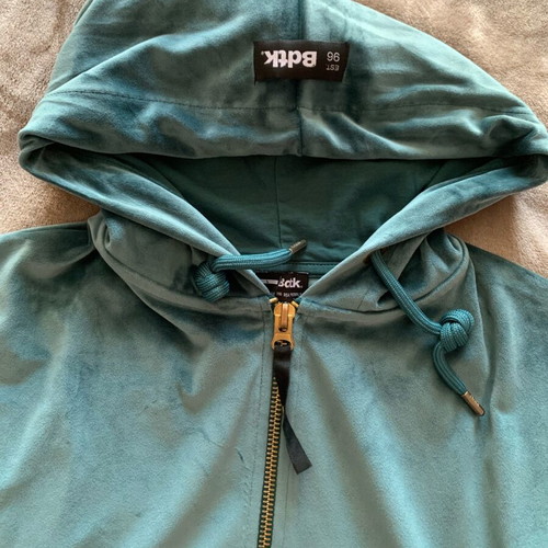 Bodytalk velour jacket green, size Large, like new