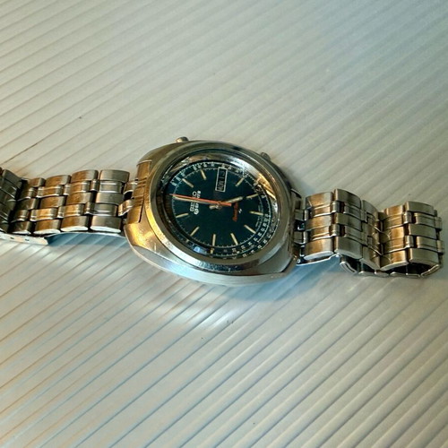 Seiko Vintage Chronograph 7017-8000 used, blue