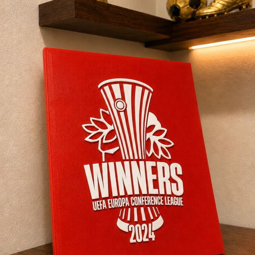 Olympiacos Conference League 2024 Champion 3D Printed Plaque