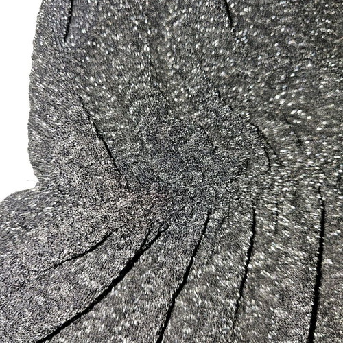 Pullbear women's medium blouse like new, black with silver thread