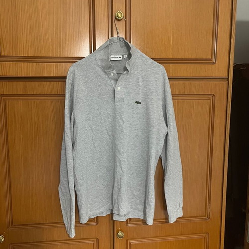 Lacoste Longsleeve Polo shirt, grey, size L