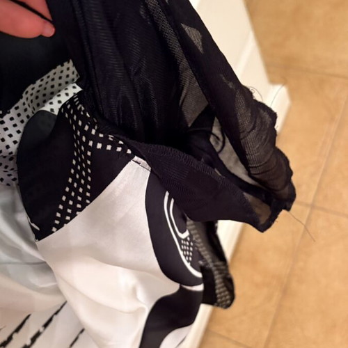 Benetton black and white short dress size S like new