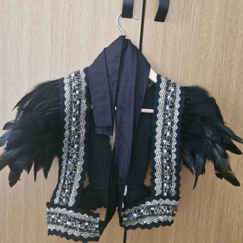 Bolero jacket The Jerkins like new with theatrical style and feather details