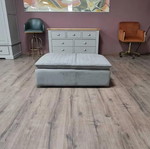 Large gray fabric stool with storage function new