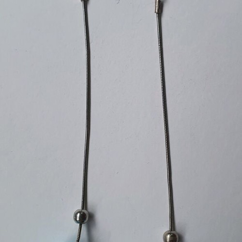 Long dangle earrings with bead