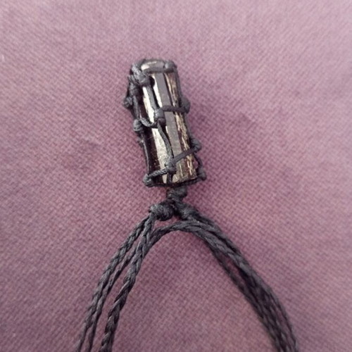 Necklace black tourmaline crystal protection