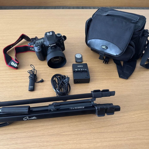 Canon EOS 80D camera like new with EF 50mm f/1.8 STM lens and accessories