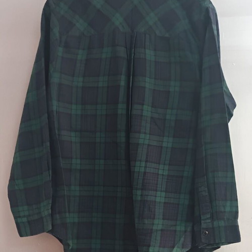 Pull & Bear checked shirt used, size M, blue and green