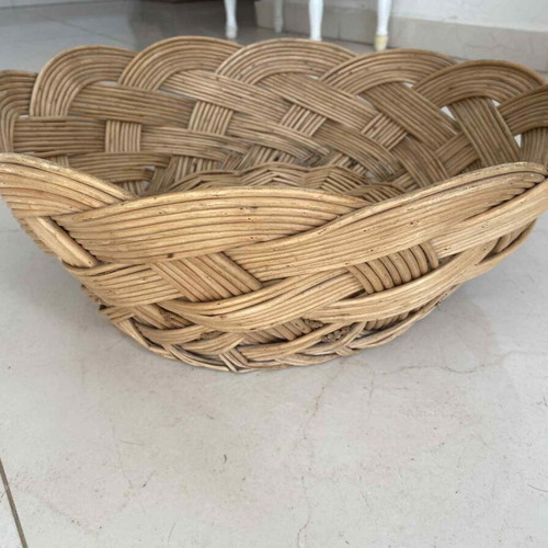 Vintage wicker bread basket