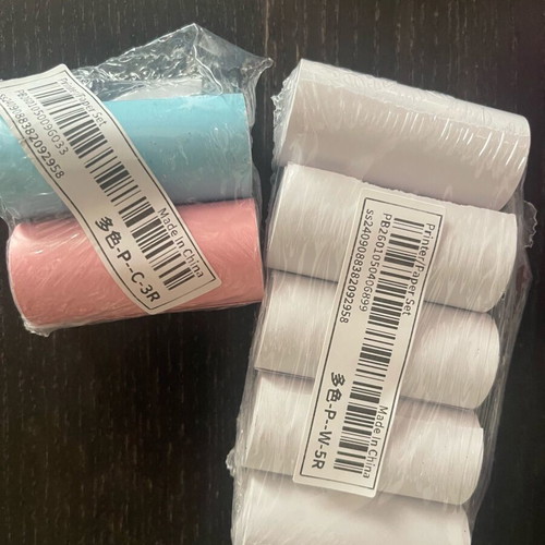 Thermal camera printing papers new, five white and two colored