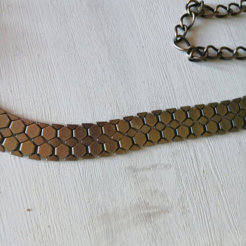 Sisley metal vintage 90s belt used, gold color