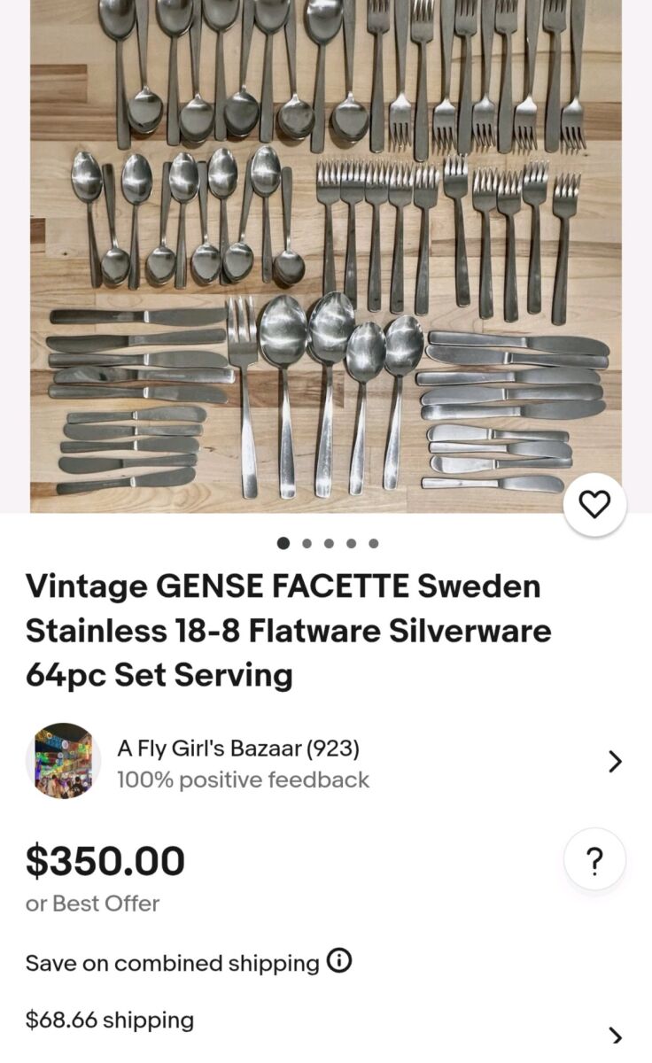Gense Sweden 18/8 cutlery set, 68… - € 180,00 - Vendora.cy