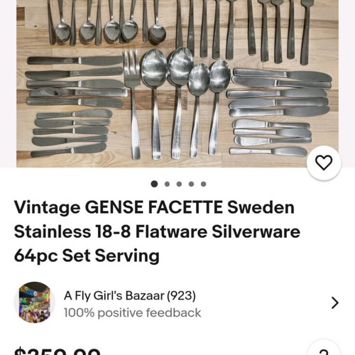 Gense Sweden 18/8 cutlery set, 68 pieces, used