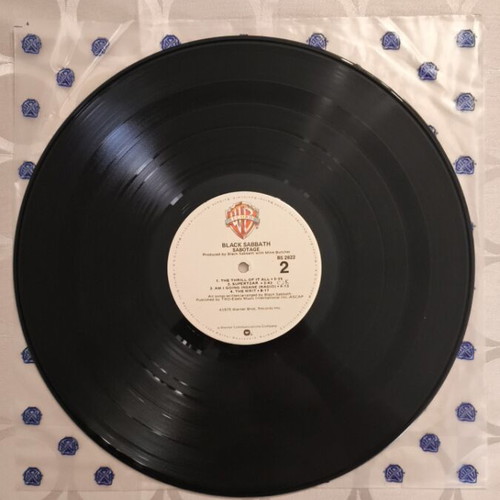 Black Sabbath vinyl records used, Live at Last and Sabotage