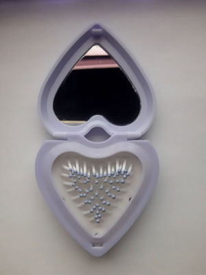 Βούρτσα χτένα μαλλιών με καθρέπτη σχέδιο καρδούλα νέα