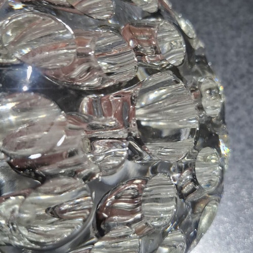 Crystal Flower Frog with 19 Holes like new, vintage pressed glass