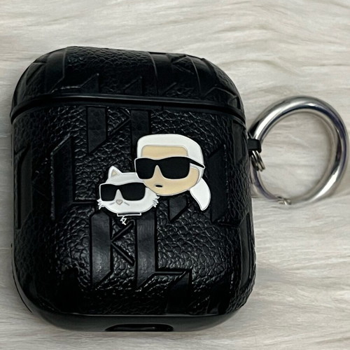 Karl Lagerfeld AirPods 1&2 case used, luxury Karl & Choupette design