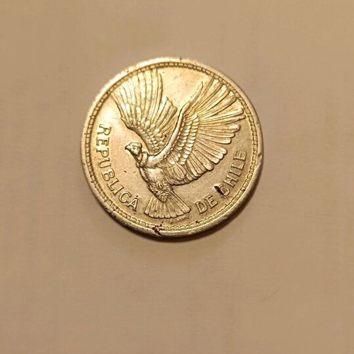 Chile 1957 coin 10 pesos like new