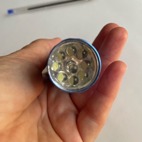 Flashlight used, needs batteries