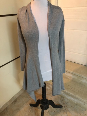 Asymmetric cardigan used, gray, size S